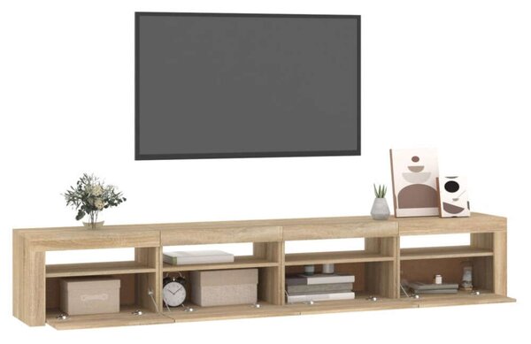 VidaXL LED-es TV Szekrény Sonoma Tölgy - 240cm