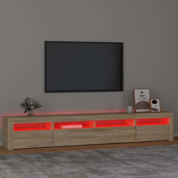 VidaXL TV-szekrény Sonoma Tölgy - 240 cm LED-es