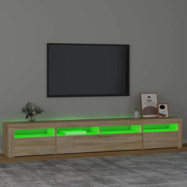 VidaXL TV-szekrény Sonoma Tölgy - 240 cm LED-es