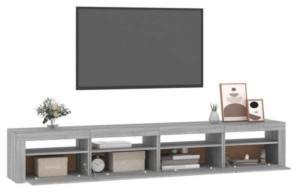 VidaXL LED TV Szekrény Sonoma Szürke - 240 cm