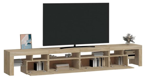 VidaXL LED-es TV Szekrény - Sonoma Tölgy - 260cm