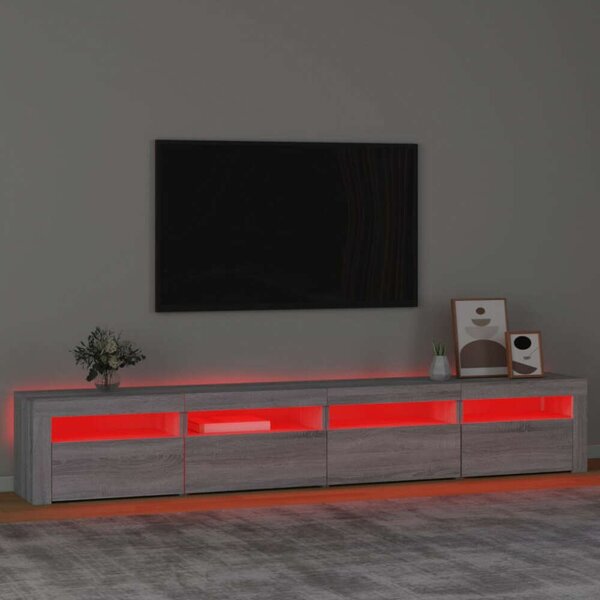 VidaXL LED TV Szekrény Sonoma Szürke - 240 cm