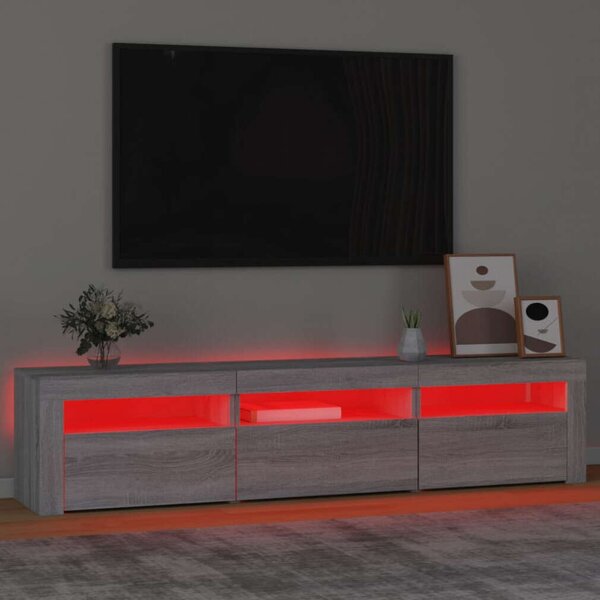 VidaXL LED TV Szekrény Sonoma Szürke 180cm
