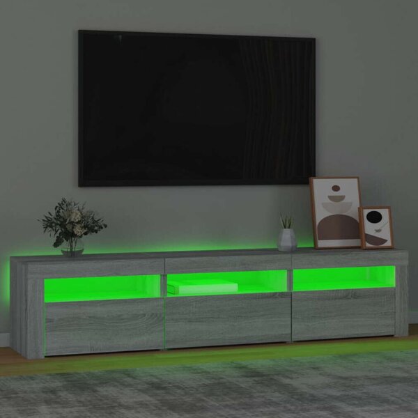 VidaXL LED TV Szekrény Sonoma Szürke 180cm
