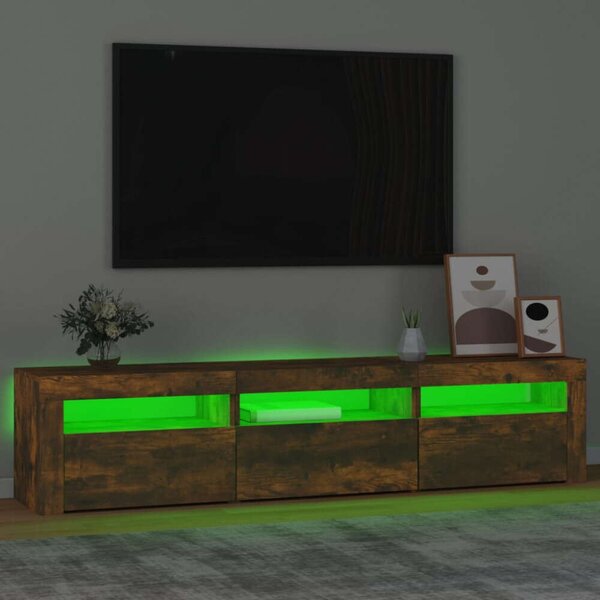 VidaXL LED-es TV Szekrény - Füstös Tölgy - 180cm
