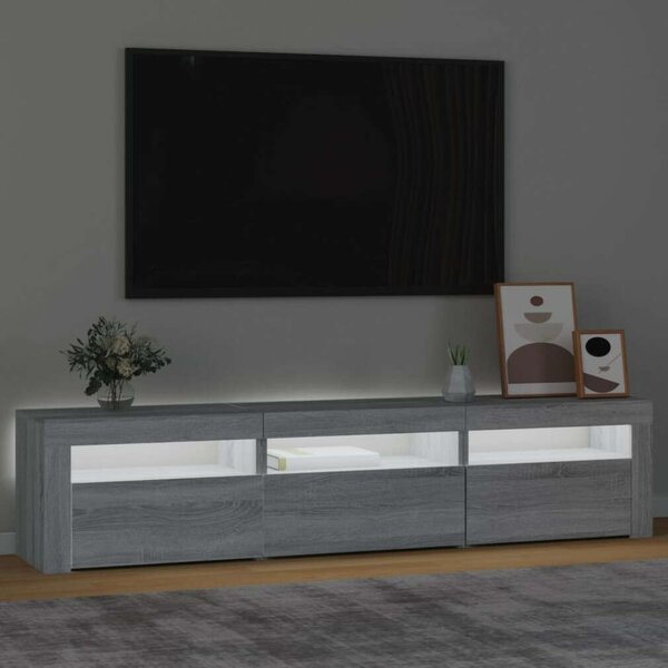 VidaXL LED TV Szekrény Sonoma Szürke 180cm