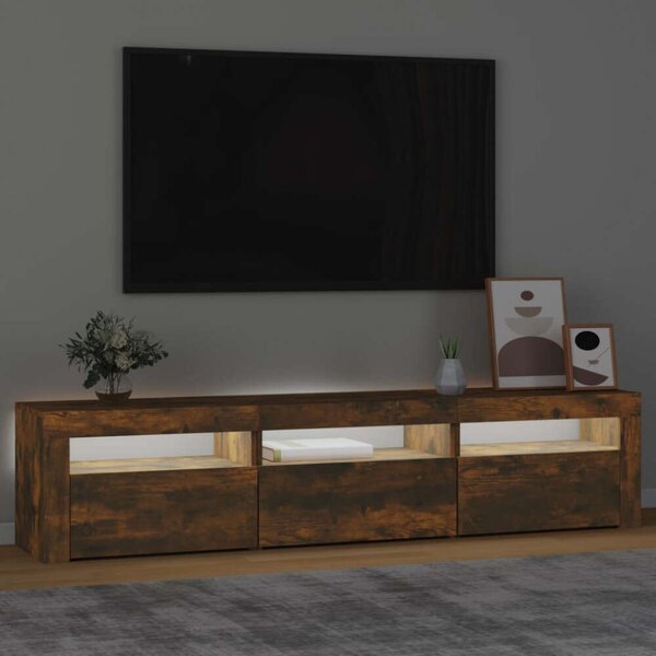VidaXL LED-es TV Szekrény - Füstös Tölgy - 180cm