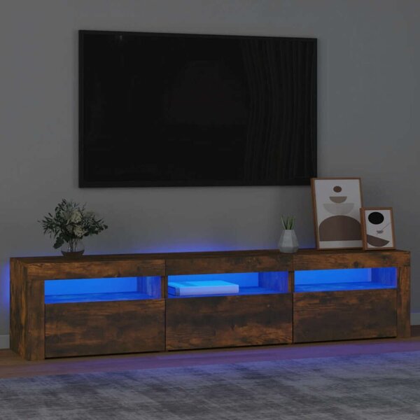 VidaXL LED-es TV Szekrény - Füstös Tölgy - 180cm