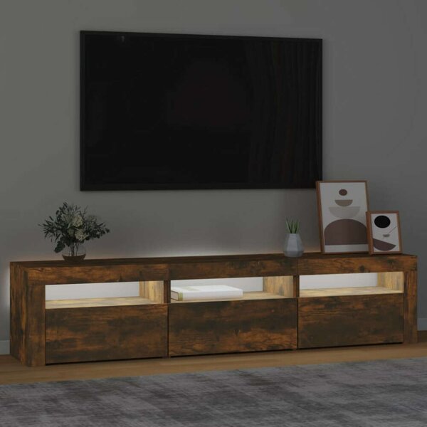 VidaXL LED-es TV Szekrény - Füstös Tölgy - 180cm