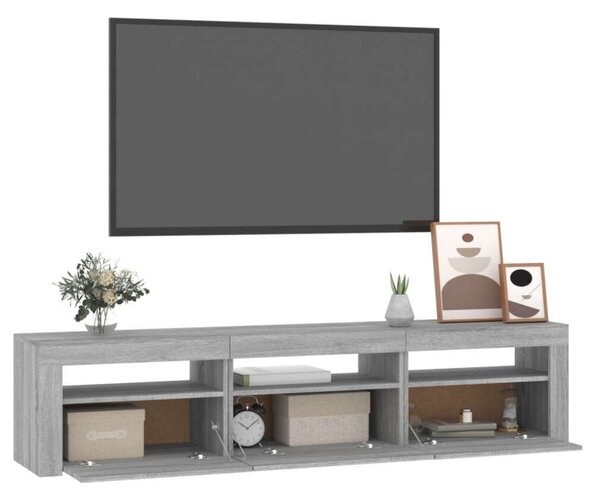 VidaXL LED TV Szekrény Sonoma Szürke 180cm