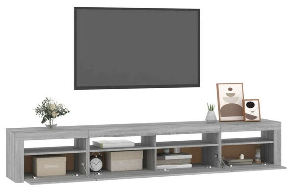 VidaXL LED TV Szekrény - Sonoma Szürke - 240cm