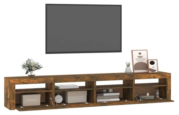 VidaXL LED-es TV Szekrény - Füstös Tölgy - 240cm