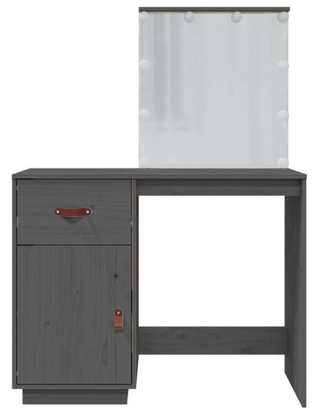 VidaXL Sminkasztal - LED-es - Fenyőfa - 95x50x133,5cm