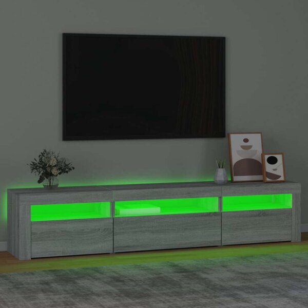 VidaXL LED TV Szekrény - Szürke Sonoma - 195cm