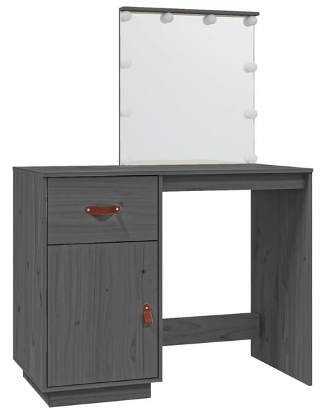 VidaXL Sminkasztal - LED-es - Fenyőfa - 95x50x133,5cm