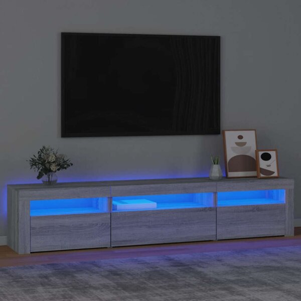 VidaXL LED TV Szekrény - Szürke Sonoma - 195cm