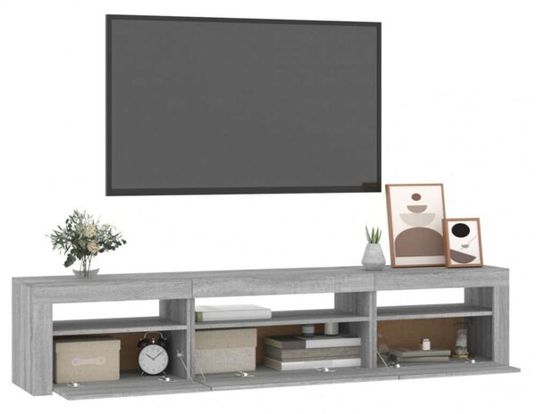 VidaXL LED TV Szekrény - Szürke Sonoma - 195cm