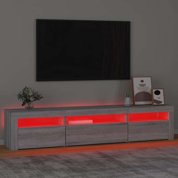 VidaXL LED TV Szekrény - Szürke Sonoma - 195cm