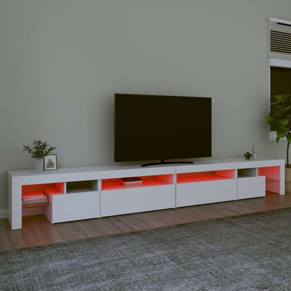 VidaXL fehér TV-szekrény LED-lámpákkal 290x36,5x40 cm