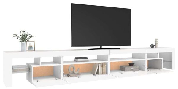 VidaXL fehér TV-szekrény LED-lámpákkal 290x36,5x40 cm