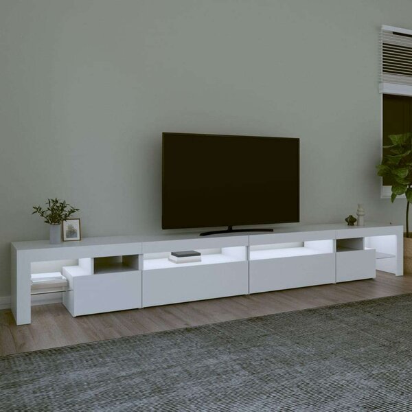 VidaXL fehér TV-szekrény LED-lámpákkal 290x36,5x40 cm