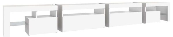 VidaXL fehér TV-szekrény LED-lámpákkal 290x36,5x40 cm