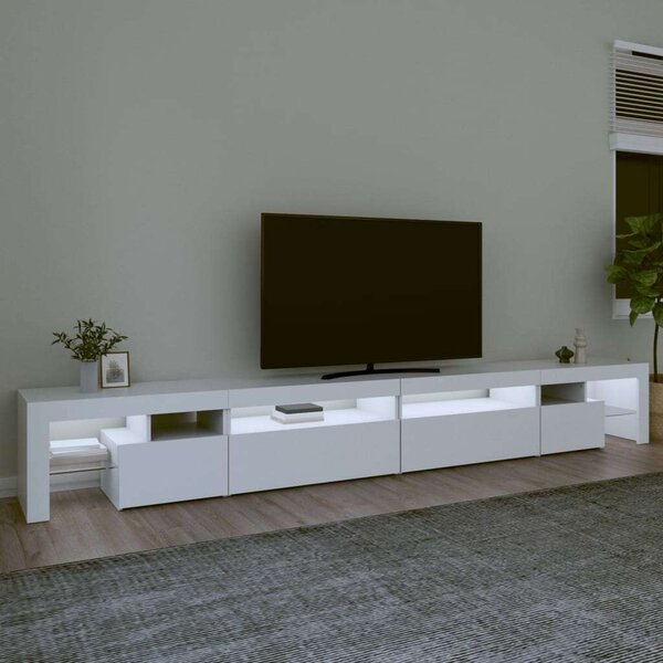 VidaXL fehér TV-szekrény LED-lámpákkal 290x36,5x40 cm
