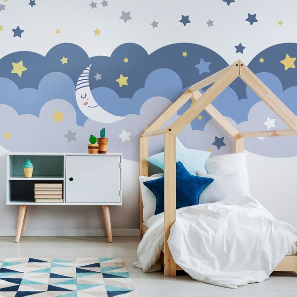 Scandinavian Clouds With Stars And Moon falmatrica - Ambiance
