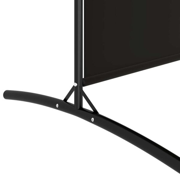 VidaXL 6 paneles fekete szövet térelválasztó 520x180 cm