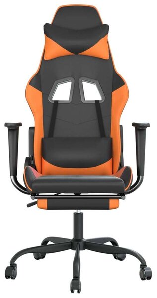 VidaXL Gamer Szék - Masszázs Funkció - Fekete-Narancssárga