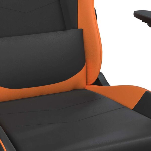 VidaXL Gamer Szék - Masszázs Funkció - Fekete-Narancssárga