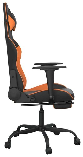 VidaXL Gamer Szék - Masszázs Funkció - Fekete-Narancssárga