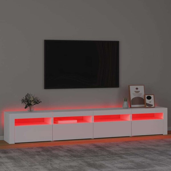 VidaXL LED TV Szekrény - Fehér - 240cm
