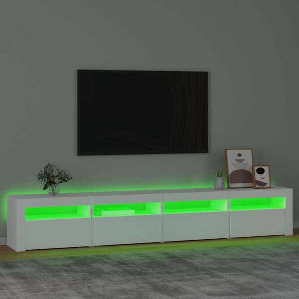 VidaXL LED TV Szekrény - Fehér - 240cm