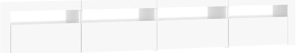 VidaXL LED TV Szekrény - Fehér - 240cm