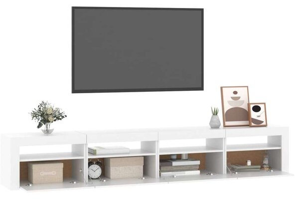 VidaXL LED TV Szekrény - Fehér - 240cm