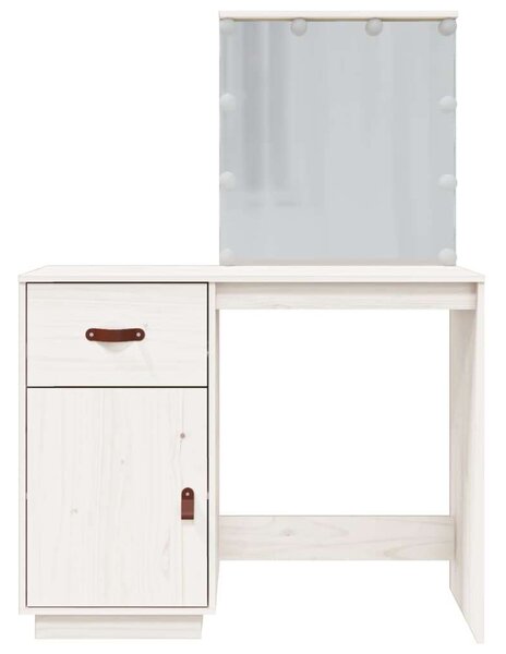 VidaXL Sminkasztal - Fenyőfa - LED - 95x50x133,5cm