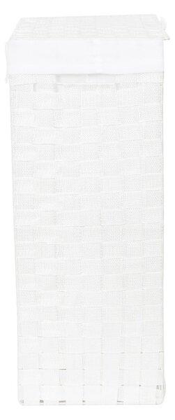 Laundry Basket Linen fehér, fedeles szennyeskosár, magasság 60 cm - Compactor