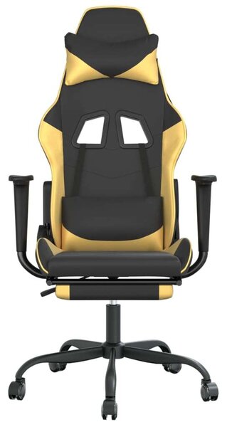 VidaXL Gamer Szék - Masszázs Funkció - Fekete-Arany
