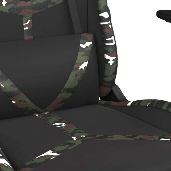 VidaXL Gamer Szék - Masszázs - Fekete-Terepszínű