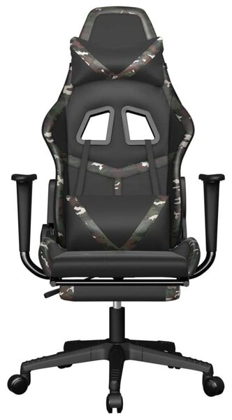 VidaXL Gamer Szék - Masszázs - Fekete-Terepszínű