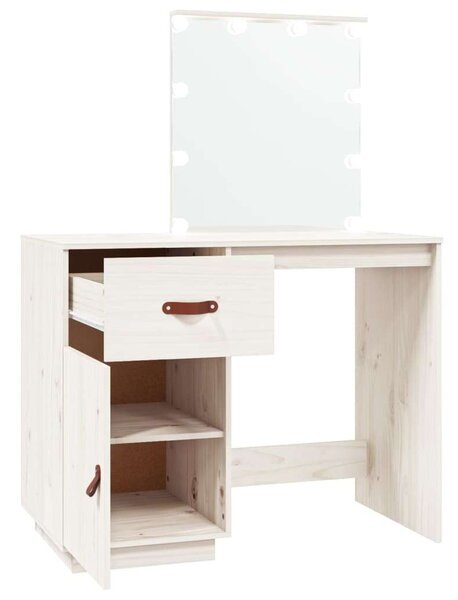 VidaXL Sminkasztal - Fenyőfa - LED - 95x50x133,5cm