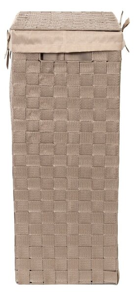 Laundry Basket Linen barna, fedeles szennyeskosár, magasság 60 cm - Compactor