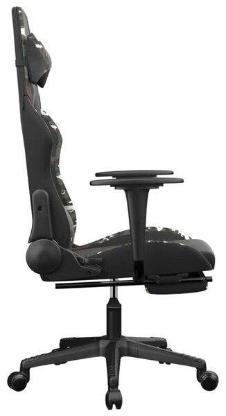 VidaXL Gamer Szék - Masszázs - Fekete-Terepszínű