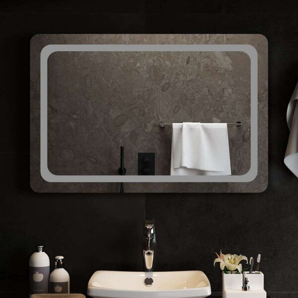 VidaXL LED-es fürdőszobatükör 90x60 cm