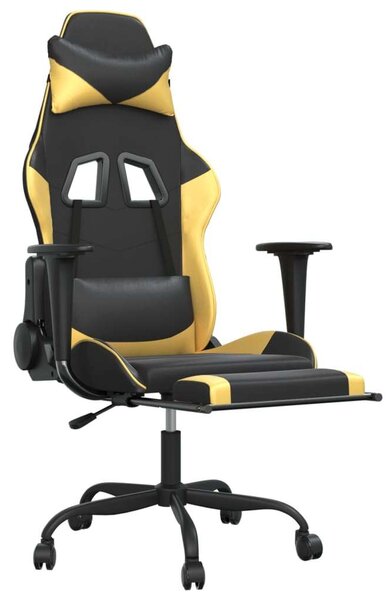 VidaXL Gamer Szék - Masszázs Funkció - Fekete-Arany