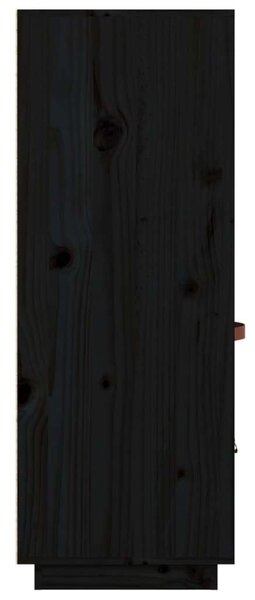 VidaXL Fekete Fenyőfa Magasszekrény - 67x40x108,5 cm