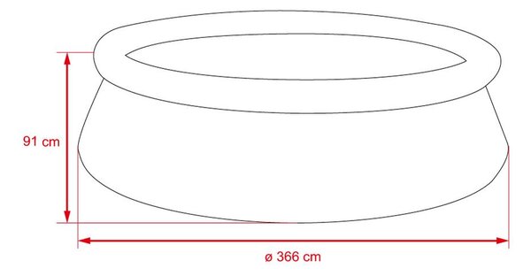 Planet Pool Quick Medence 3,66 x 0,91 m - Rattan