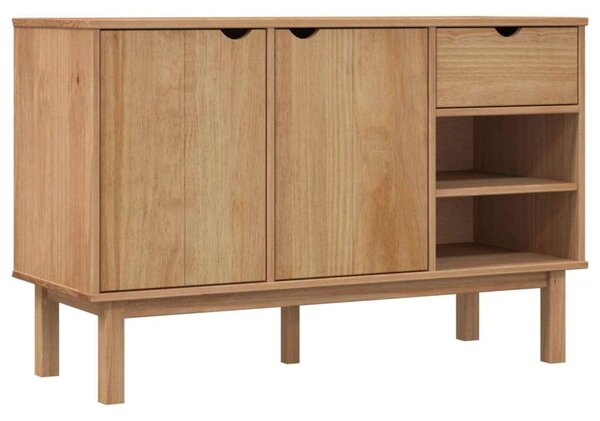 VidaXL OTTA Tömör Fenyőfa Tálalószekrény - 114x43x73,5 cm