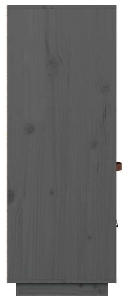 VidaXL Tömörfenyő Magasszekrény - Szürke - 67x40x108,5 cm